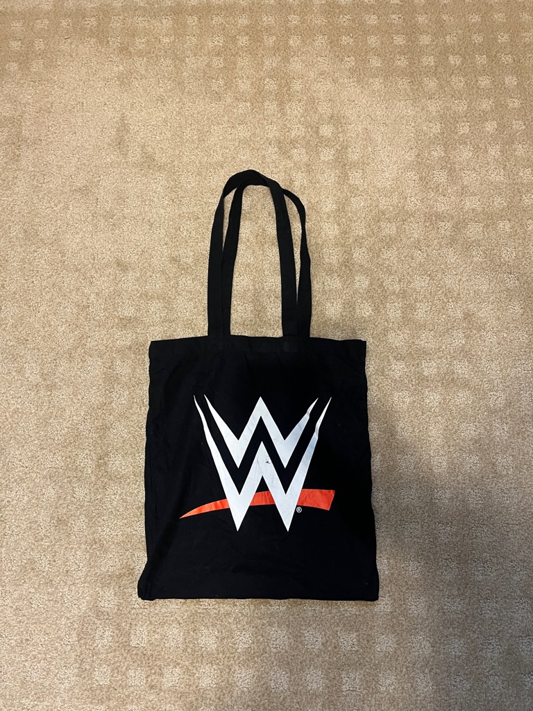 Wwe Black Tote With White Logo And Red Accent World Wrestling Entertainment